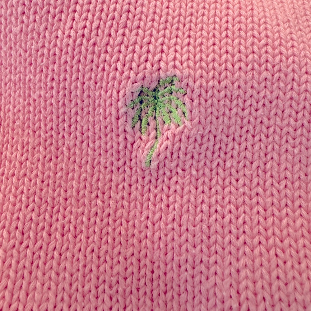 Lilly Pulitzer Vintage Soft Pink Zip Knit 100% Cotton Sweater. Women’s Large. - Picture 4 of 5